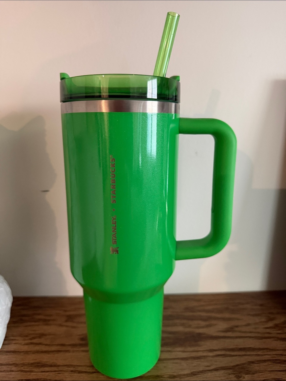 Stanley Starbucks Green Insulated Travel Mug with Handle and Straw